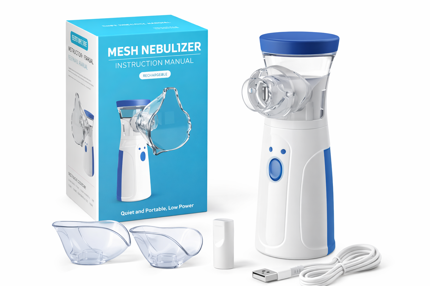 Portable Ultrasonic Rechargeable Mesh Nebulizer Machine